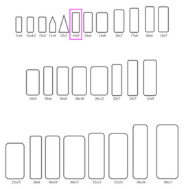 Insect labels 14x5mm (100p) 