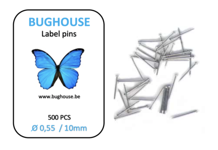 BUGHOUSE label pins 500 pieces
