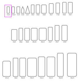 Étiquette d'insecte 11x4mm (100p)