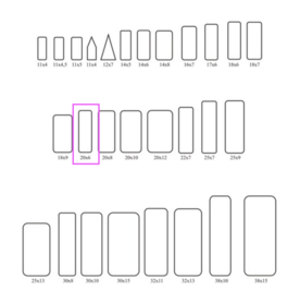 Étiquette d'insecte 20x6mm (100p) 